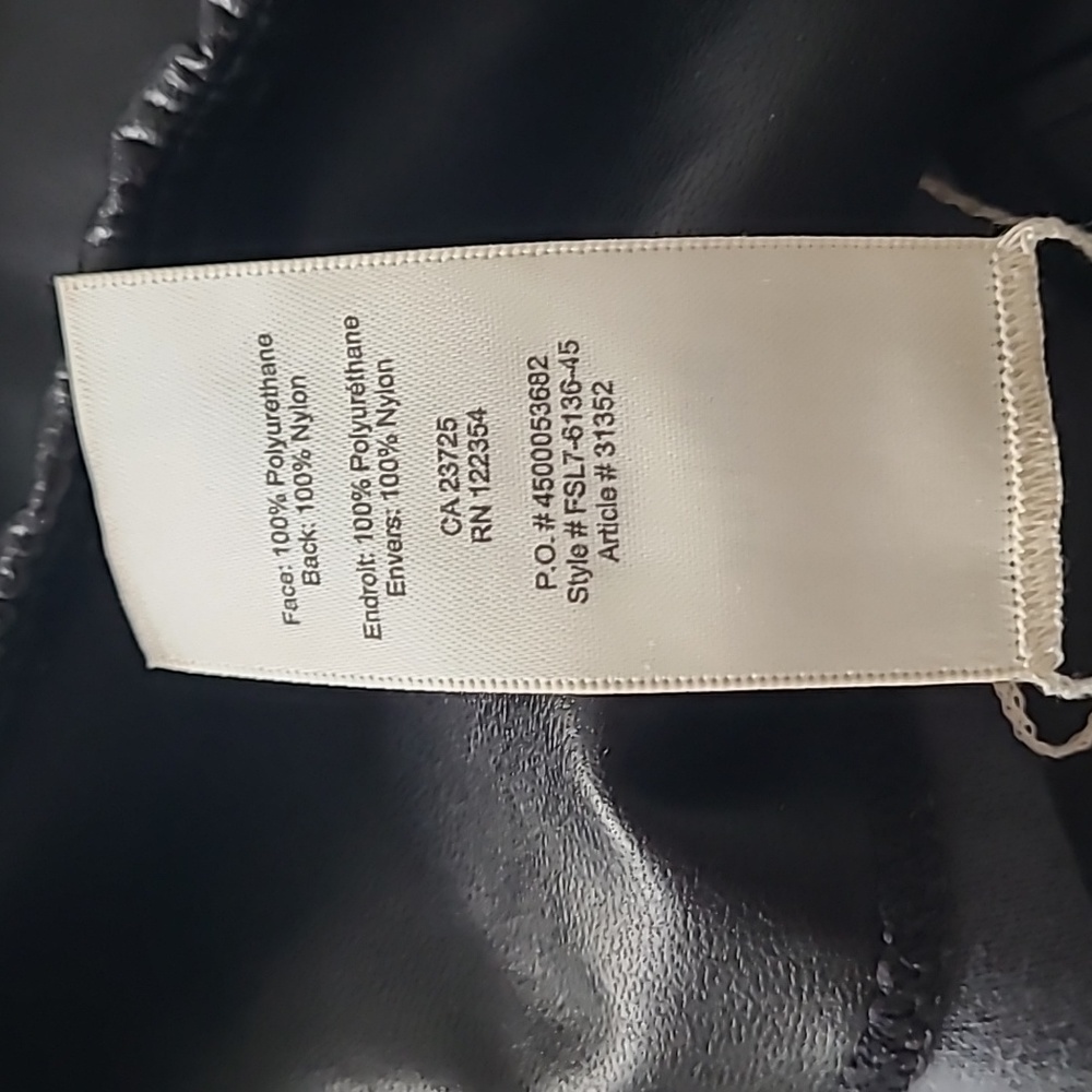 Wilfred Free By Aritzia Daria Black Vegan Leather Leggings Size Small - Picture 6 of 7